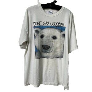 Vintage LCBO 1994 Polar Bear Don't Say Goodbye T-shirt B Michelle Flawed